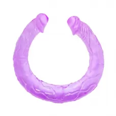Двухголовый фиолетовый фаллоимитатор - 44,5 см фиолетовый 