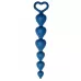 Синяя анальная цепочка Heart Ray - 17,5 см синий 
