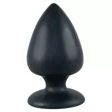 Большая чёрная анальная втулка Black Velvet Extra XL - 14 см черный 
