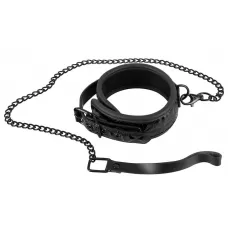 Ошейник и поводок с геометрическим узором Collar with Leash черный 