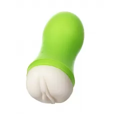 Мастурбатор-вагина A-Toys в зеленой колбе телесный 