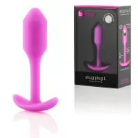 Розовая пробка для ношения B-vibe Snug Plug 1 - 9,4 см розовый 