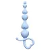 Голубая анальная цепочка Begginers Beads - 18 см голубой 