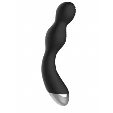 Чёрный вибратор с электростимуляцией E-Stimulation G-spot Vibrator - 19,5 см черный 