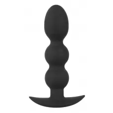 Тяжелая анальная елочка Heavy Beads - 13,3 см черный 