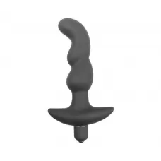 Чёрный анальный вибратор Sexual Health and Pleasure - 11,8 см черный 