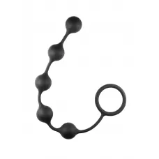 Чёрная анальная цепочка Classic Anal Beads - 31,5 см черный 