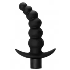 Чёрная анальная ёлочка с вибрацией Ecstasy - 14 см черный 