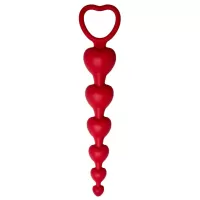 Бордовая анальная цепочка Love Beam - 19 см бордовый 