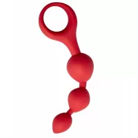 Бордовые анальные шарики Moons - 13 см бордовый 