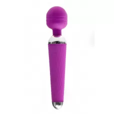 Фиолетовый силиконовый вибромассажер с 16 видами пульсации - 19,2 см фиолетовый 