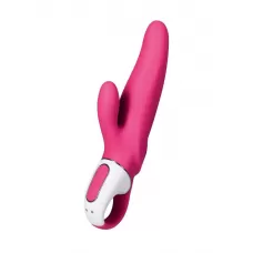 Ярко-розовый вибратор  Satisfyer Mr. Rabbit с клиторальным отростком - 22,1 см ярко-розовый 
