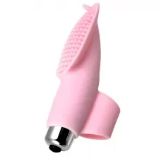 Нежно-розовая вибронасадка на палец JOS TWITY - 10,2 см нежно-розовый 