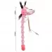 Бабочка для клитора с анальным массажером 3-в-1 розовый 