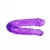 Двухголовый  фиолетовый фаллоимитатор - 29,8 см фиолетовый 