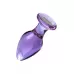 Фиолетовая стеклянная анальная пробка - 10 см фиолетовый 
