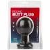 Круглая черная анальная пробка Classic Round Butt Plugs Large - 12,1 см черный 