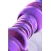 Двусторонний стеклянный фаллос-ёлочка - 22,5 см фиолетовый 