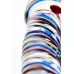 Стеклянный фаллос с разноцветными спиралями - 16,5 см разноцветный 