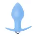 Голубая анальная вибропробка Bulb Anal Plug - 10 см голубой 