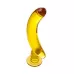 Жёлтый стимулятор-банан из стекла - 17,5 см желтый 