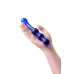Синий стеклянный фаллоимитатор с наплывами - 20,5 см синий 