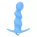 Голубая фигурная анальная вибропробка Spiral Anal Plug - 12 см голубой 
