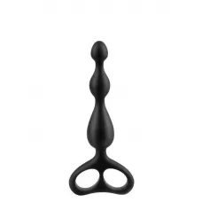 Чёрная анальная цепочка Sex Expert - 12,5 см черный 