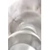Стеклянная анальная втулка с белым хвостиком - 14 см белый 