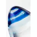Стеклянная анальная втулка с синим кончиком - 11,5 см прозрачный 