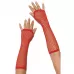 Длинные перчатки в сетку красный S-M-L