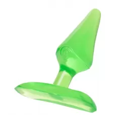 Зеленая анальная втулка с ограничителем - 6,5 см зеленый 