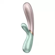 Зелёно-розовый вибратор-кролик Hot Lover с возможностью управления через приложение - 19,3 см зеленый 