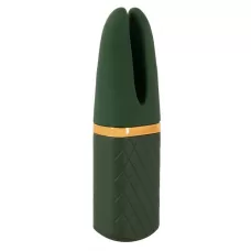 Зеленый вибратор Luxurious Split Tip Vibrator - 13,1 см зеленый 