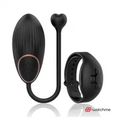 Черное виброяйцо с пультом-часами Anne s Desire Vibro Egg Wireless Watchme черный 