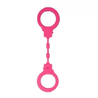 Розовые силиконовые наручники розовый 