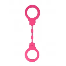 Розовые силиконовые наручники розовый 
