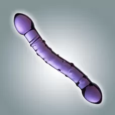 Фиолетовый стеклянный фаллоимитатор - 19 см фиолетовый 