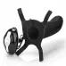 Черный полый страпон с вибрацией Mojo Ghia - 16 см черный 