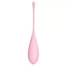 Розовый силиконовый вагинальный шарик со шнурком нежно-розовый 