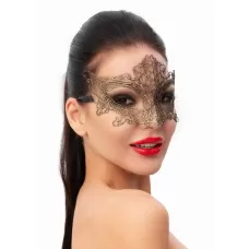 Роскошная золотистая женская карнавальная маска золотистый 