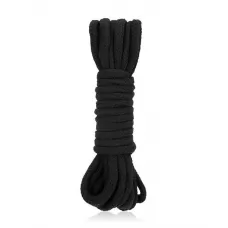 Черная хлопковая веревка для бондажа - 5 м черный 