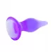 Фиолетовая анальная пробка с утонченным кончиком - 13,8 см фиолетовый 