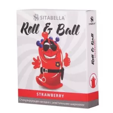 Стимулирующий презерватив-насадка Roll   Ball Strawberry прозрачный 