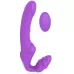 Фиолетовый безремневой страпон с 9 режимами вибрации и пультом ДУ фиолетовый 