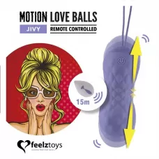 Фиолетовые вагинальные шарики Remote Controlled Motion Love Balls Jivy фиолетовый 