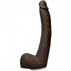 Коричневый фаллоимитатор-реалистик Signature Cocks Isiah Maxwell со съемной присоской - 26 см коричневый 
