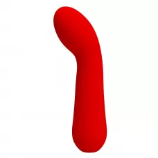 Красный гнущийся вибратор Faun - 15 см красный 