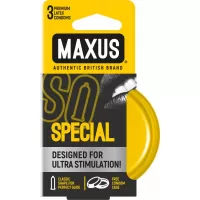 Презервативы с точками и рёбрами в железном кейсе MAXUS Special - 3 шт  