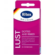 Рифленые презервативы RITEX LUST с пупырышками - 8 шт  